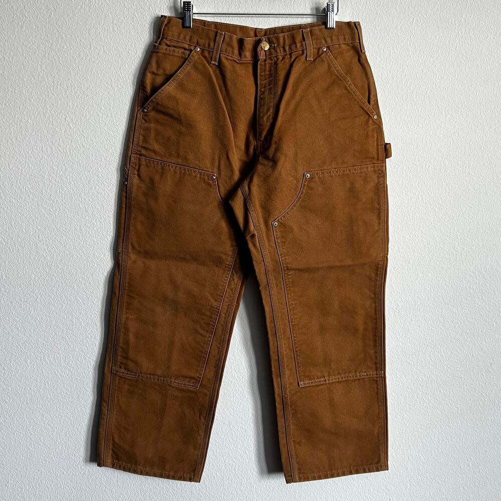 Carhartt B01 BRN brown double knee work wear carpenter pants